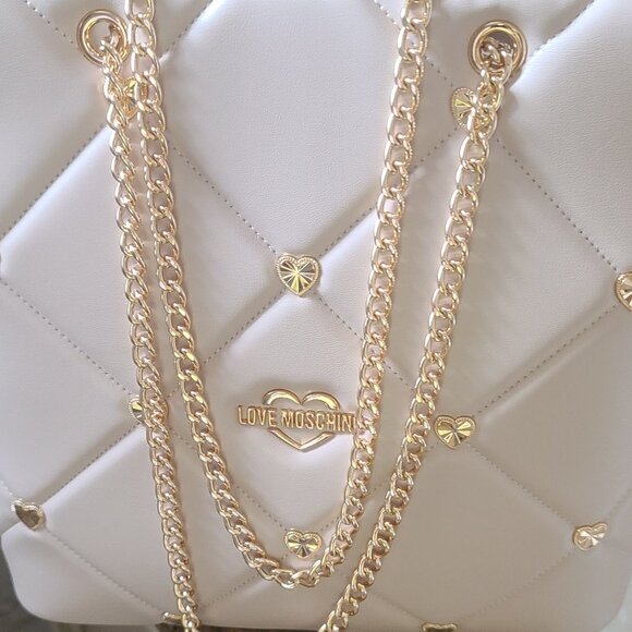 SALE! ✅ Love Moschino Embellished Quilted Heart Tote Shoulder Bag ✨ NWT - Picture 10 of 16